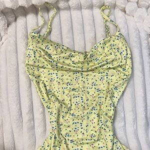 Floral Yellow Maxi Dress